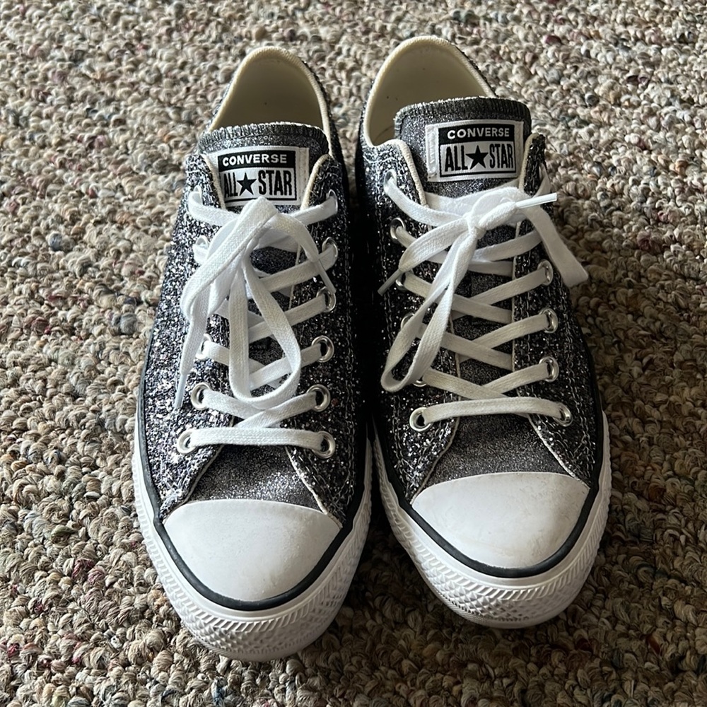 Sparkly glitter converse. Size 9. Worn only a couple times.
